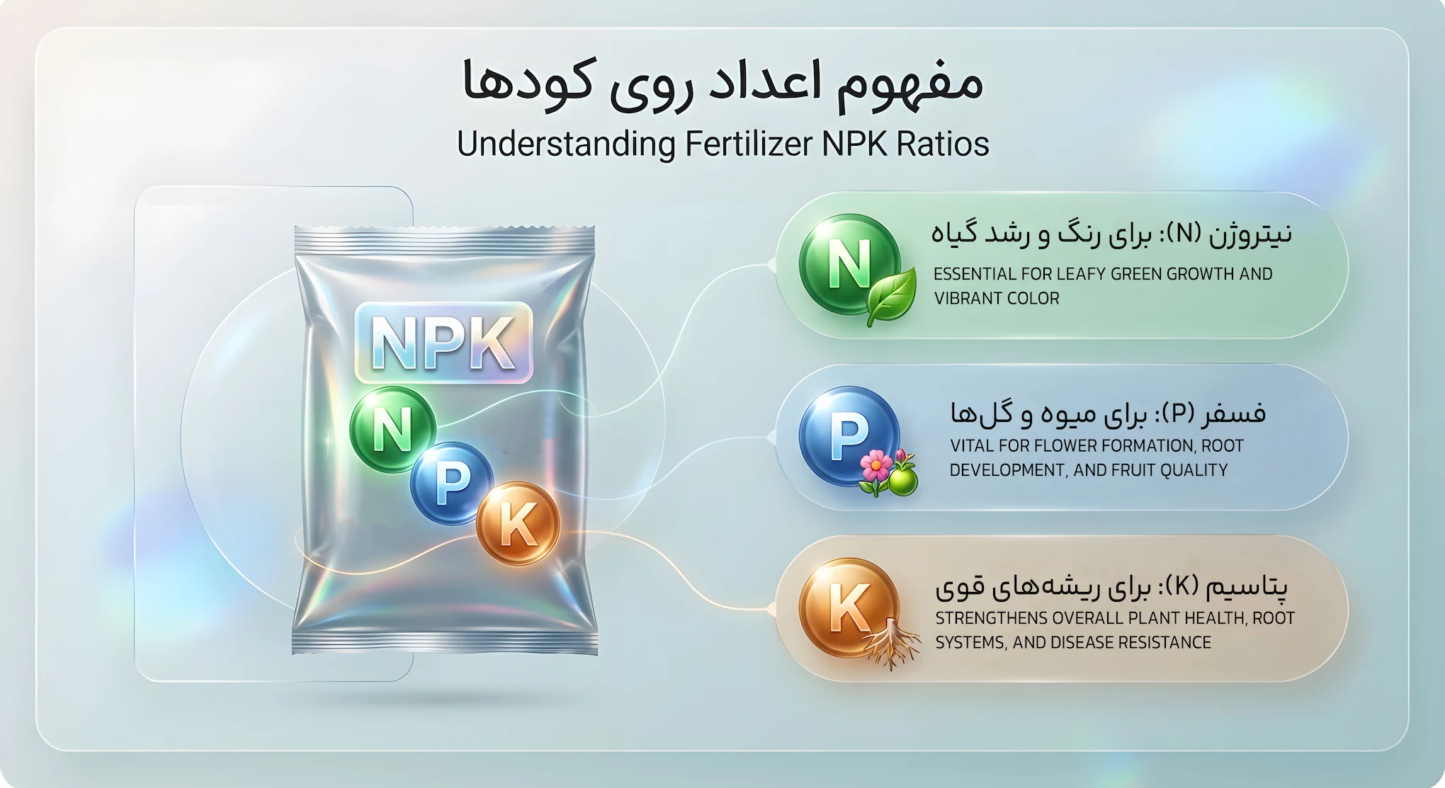 معنی اعداد روی بسته بندی کود های NPK