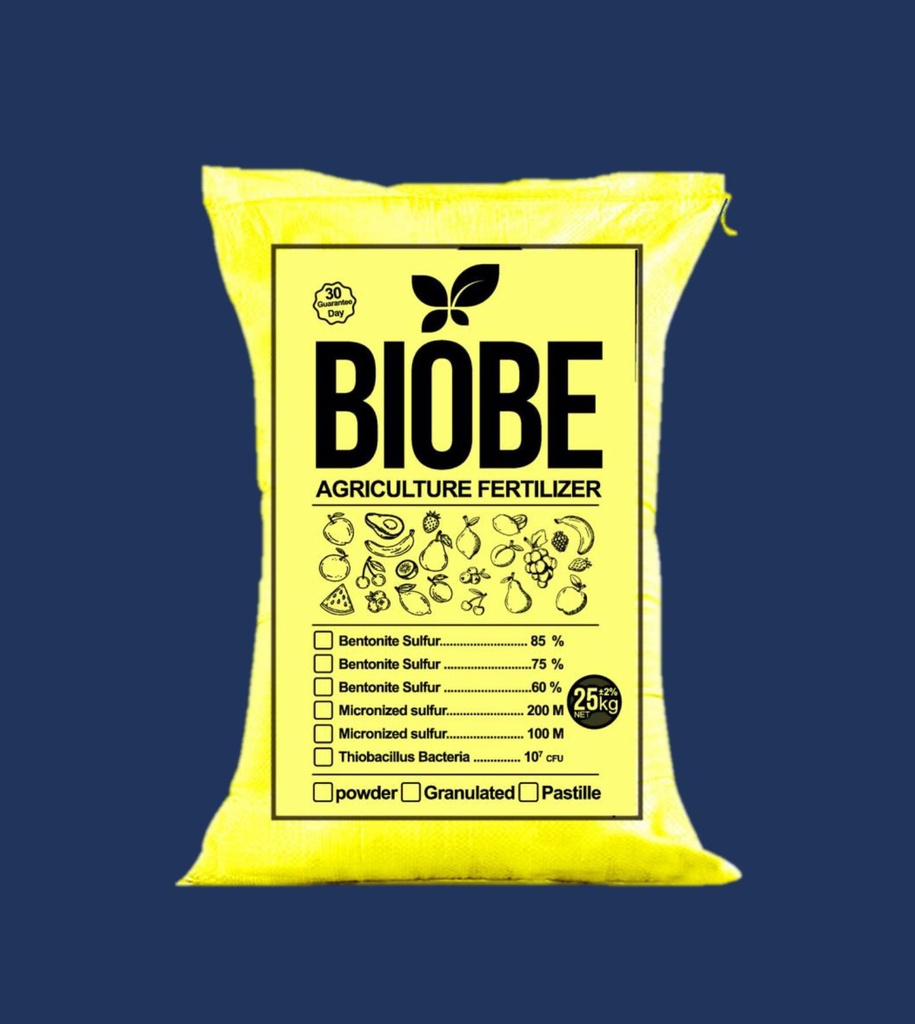 کود گوگرد بنتونیت‌دار 75% گرانوله برند بیوبی(BIOBE)